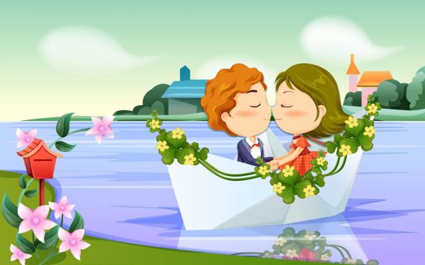 couple,baiser,rendez-vous amoureux,bateau