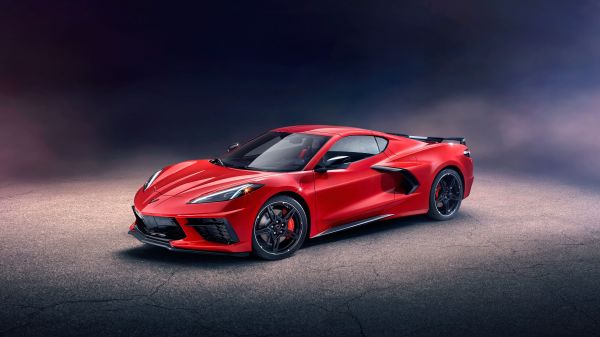 Шевроле Корвет Стингрей,Корвет,Chevrolet Corvette,Красные автомобили,спортивная машина