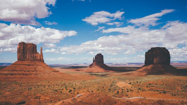 sivatag,tájkép,Monument Valley,3840x2160 px,horizont,árnyék