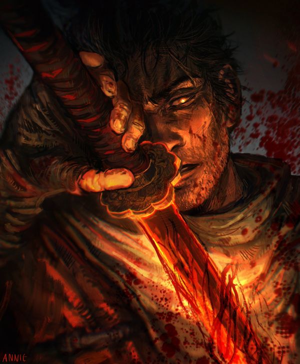 konstverk,fantasikonst,digital konst,Sekiro Shadows Die Twice,Video Game Art