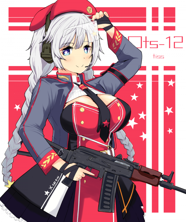 Anime, Meninas anime, Meninas Frontline, OTs 12 Girls Frontline, cabelo longo, Braided hair