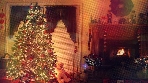 toys,trees,lights,Christmas Tree,Christmas,fireplace