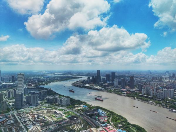 panorama,cidade,Zangão,drone photo,Xangai,Lótus