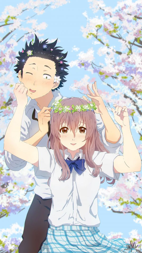 Koe no Katachi,anime dievčatá,anime chlapci,2D,fan art,digital art