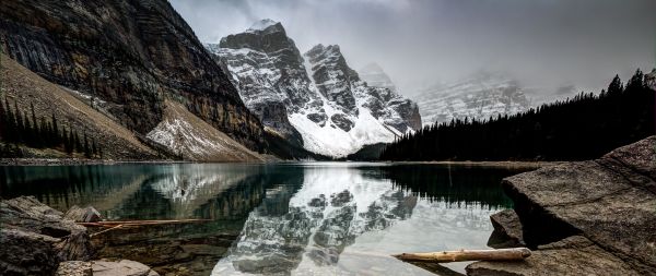 Hồ Louise,Núi,mùa đông,Vườn Quốc gia Banff,Banff