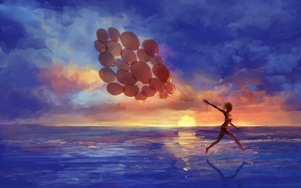 1920x1200 px,ART,artistic,beaches,clouds,balloon