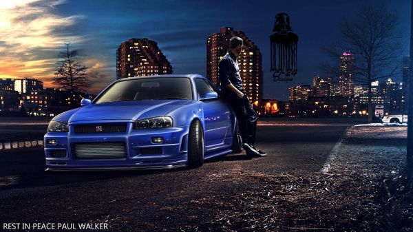 1920x1080 px,Nhanh và nguy hiểm,Furious 7,Paul Walker,Nissan Skyline GT R R34