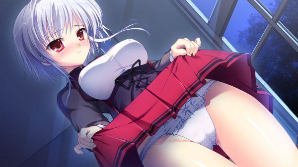 Shinjou yukina,Manatsu no Yoru no Yuki Monogatari,majtki,czerwone oczy