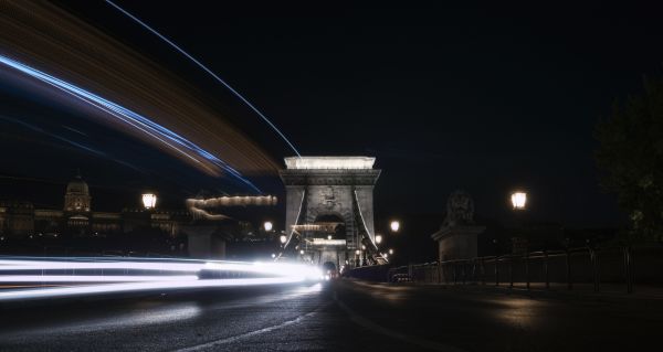 Budapest,chain Bridge,Hongaria,2048x1090 px,gelap,paparan panjang