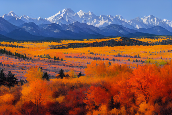 Colorado,montanhas Rochosas,vale,montanhas,cair,obra de arte