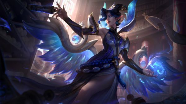 porcelain League of Legends,Videopelit,GZG,4k,Riot Games,Morgana League of Legends