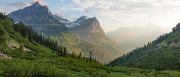 isbreer,nasjonalpark,Montana,USA,tre,fjellene