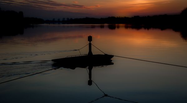 zonsondergang,reflectie,water,silhouet,Holland,Nederland