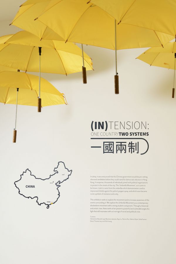 Chiny,parasol,Hongkong,Umbrella Movement,żółty,Protestujących