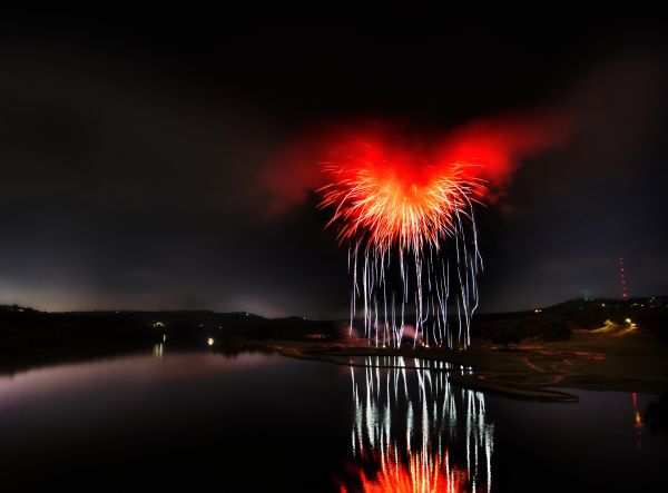 kleurrijk,nacht,rood,meer,water,reflectie