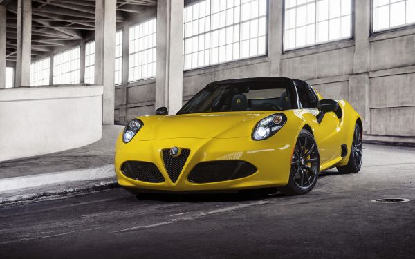 mașină,vehicul,mașină sport,Alfa Romeo 4C Spider,Roată,supercar