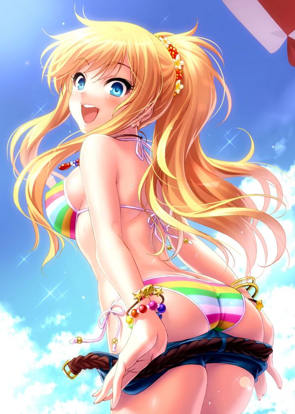 THE email protected Cinderella Girls,THE email protected,anime girls,bikini,blonde,Ootsuki Yui