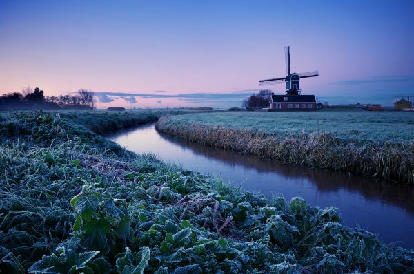 blue,lilac,2048x1360 px,field,frost,mill