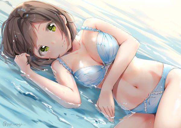 Ngực,Brunette,THE email protected,THE email protected Cinderella Girls,Áo ngực,Mắt xanh