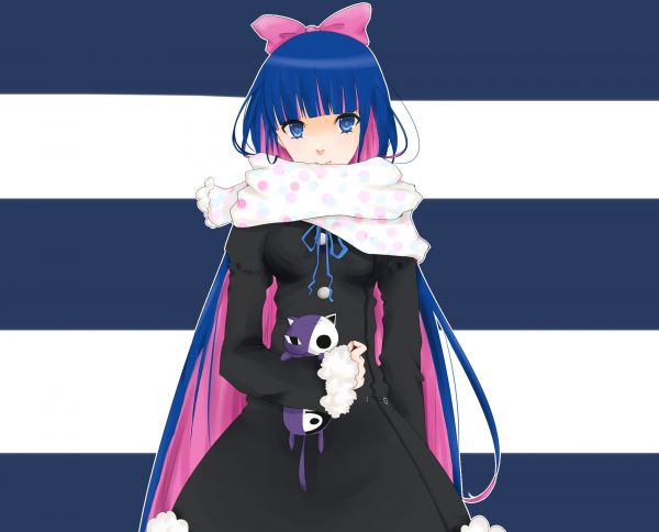 illustrazione,anime,Panty e calza con Giarrettiera,Anarchia Stocking,cartone animato,ragazza