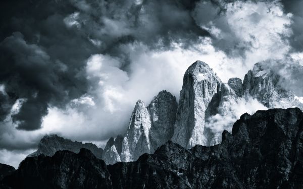 des nuages,Montagnes Dolomites,Italie,paysage,2560x1600 px,Jakub Polomski