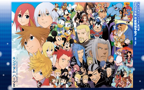 illustrasjon, anime, tegnefilm, Kingdom Hearts, collage, tegneserier