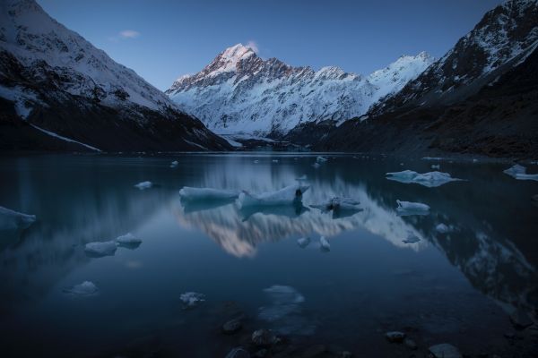 山々,湖