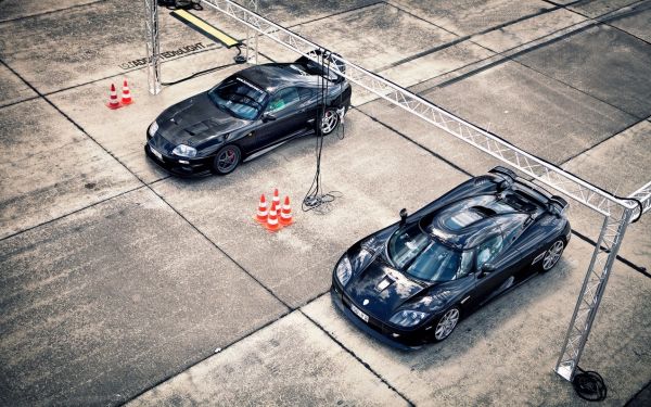 รถ, ยานพาหนะ, ต้องการความเร็ว, รถสปอร์ต, Koenigsegg, Toyota Supra