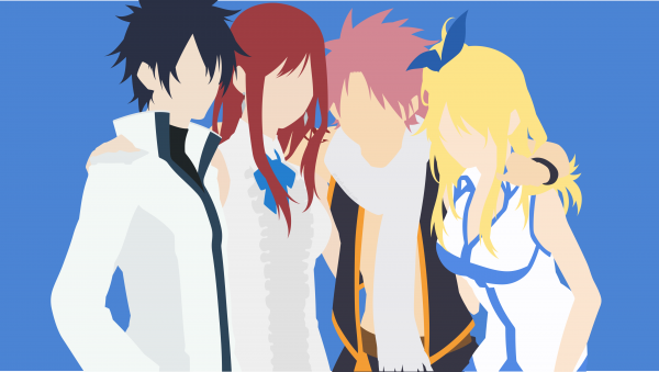 anime,Eventyr,Scarlet Erza,Heartfilia Lucy,Dragneel Natsu,minimalisme