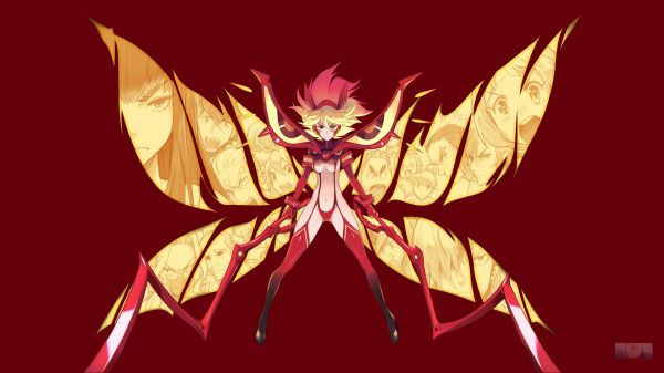 illustration,Kill la Kill,Matoi Ryuuko,insect,leaf,wing