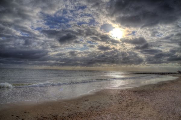 leggero,tramonto,mare,cielo,Sole,paesaggio marino