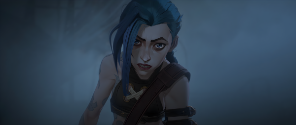 Jinx League of Legends,arcane,video game characters,tv series,TV,looking at viewer