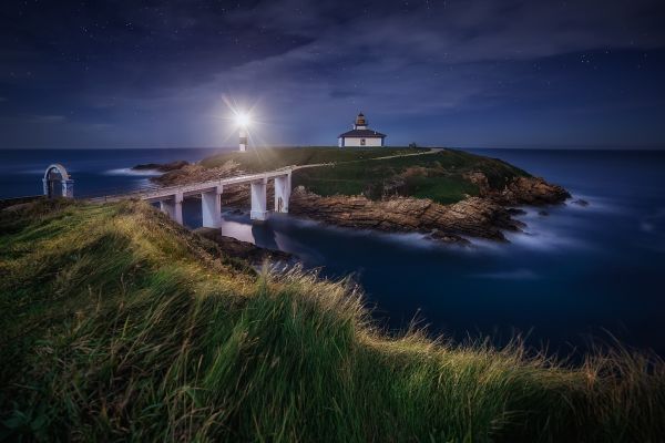 landscape,sea,bay,water,sunlight,night