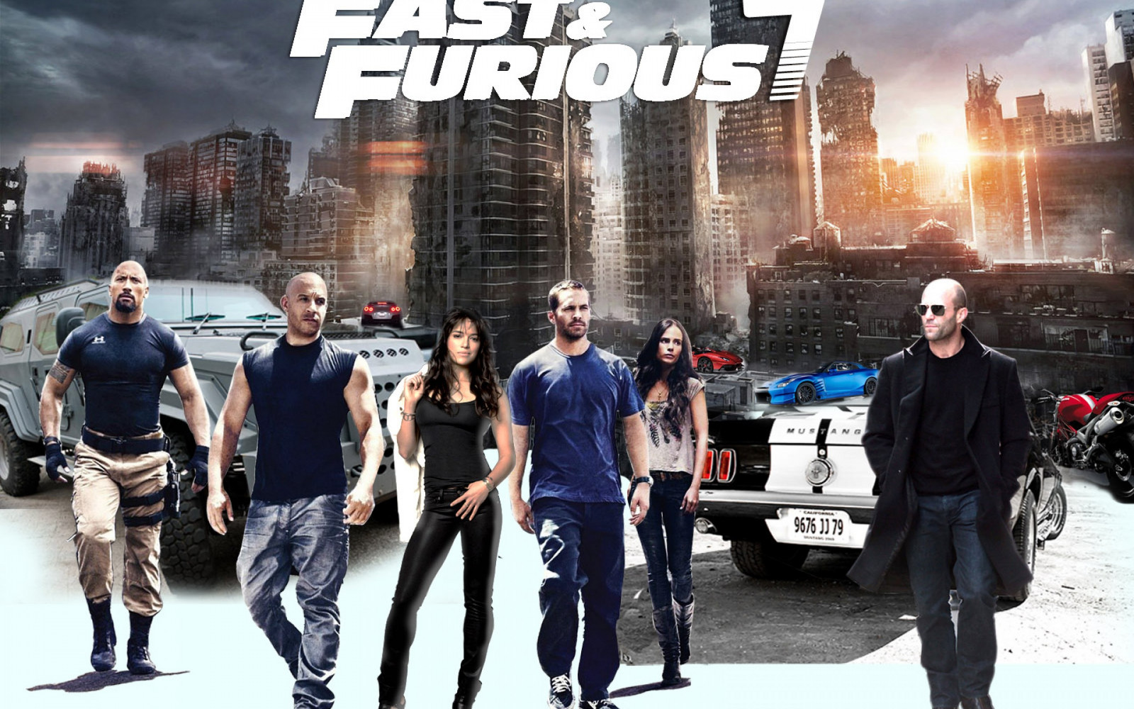 Roman, Furious 7, Mia, Ảnh chụp màn hình, phim hành động, Mũi tên thống trị, Hobbs, Deckard shaw, Letty, Quá nhanh quá nguy hiểm 7