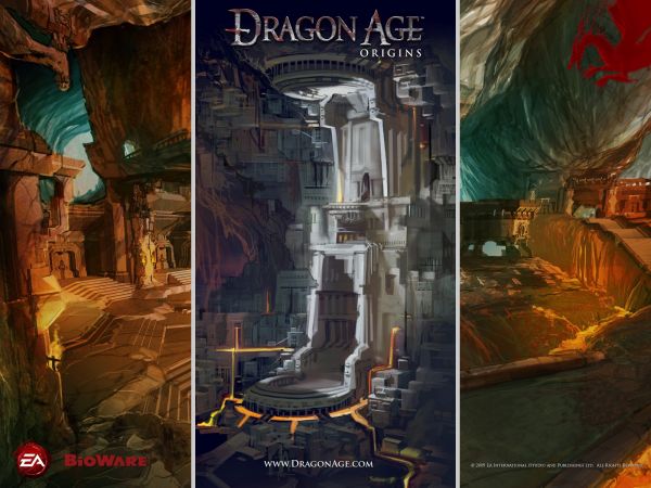 videospill, dragon Age, mytologi, Dragon Age Origins, collage, plakat