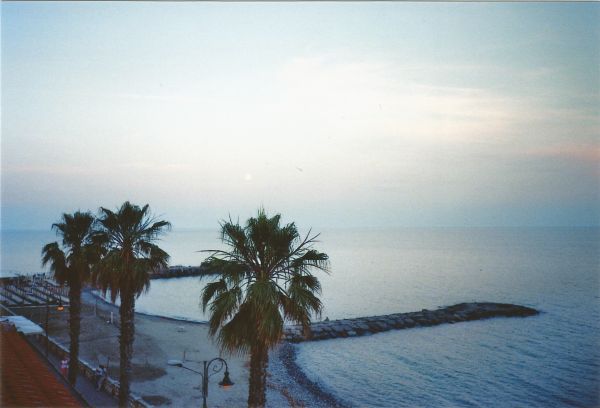 matahari terbenam,laut,Italia,air,pohon,pantai