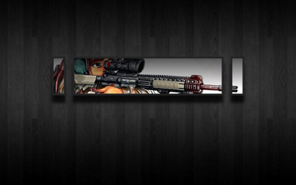 animemeisjes,Gunslinger Girl,picture in picture,AR 15