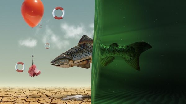 Photoshop,eau,poisson,vert,ballon,Spec Art