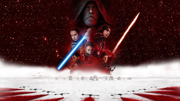 Star Wars The Last Jedi,Rey fra Star Wars,Luke Skywalker,Princess Leia,Kylo Ren,lyssverd