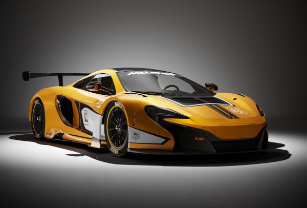 Milad Kambari,ArtStation,Maclaren 650s GT3,żółty,Proste tło,Sztuka cyfrowa