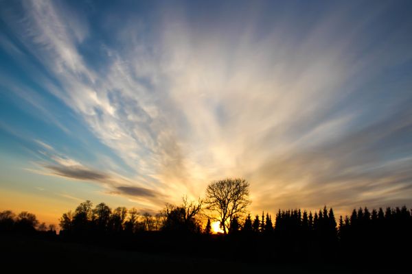 cielo,puesta de sol,silueta,Nubes,Himmel,Silueta