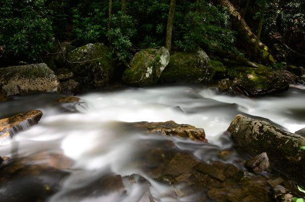 пейзаж, гора, водопад, вода, рок, природа