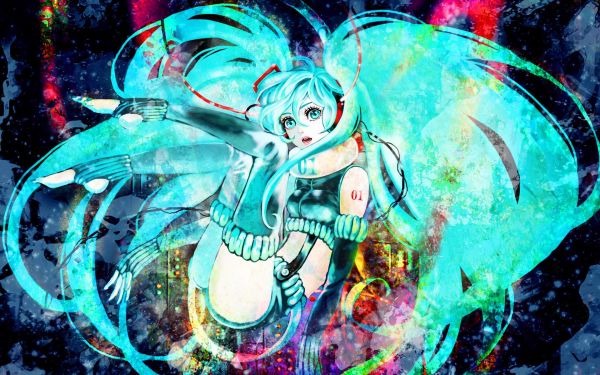 hình minh họa, Anime, Anime cô gái, Hatsune Miku, Đầy màu sắc, Carnival