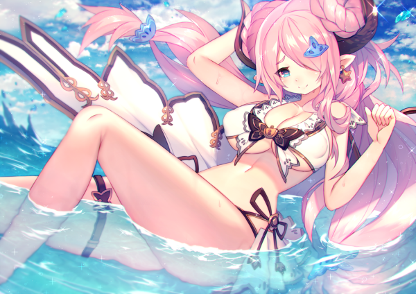 karya seni,gadis anime,Narumeia Granblue Fantasy,Granblue Fantasy,seni digital,mamuru