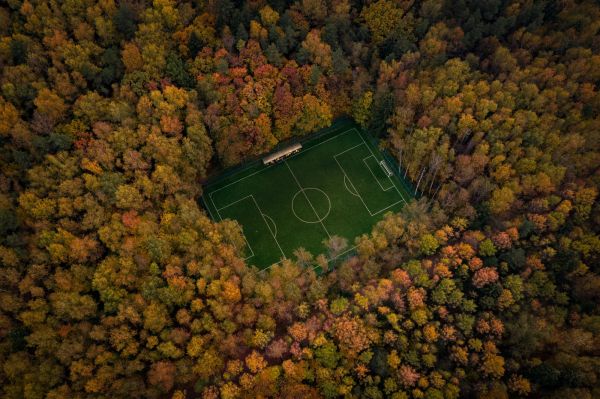 空中,鳥瞰図,自然,風景