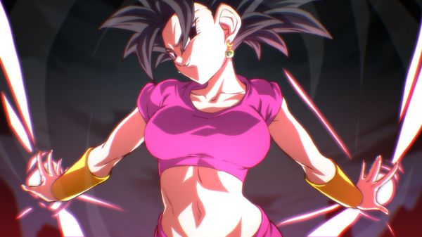 Dragon Ball Super,Kefla,Dziewcząt anime,czarne włosy,pink clothing