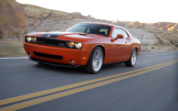 Auto, Fahrzeug, Herausforderer, Ausweichen, Dodge Challenger, rot