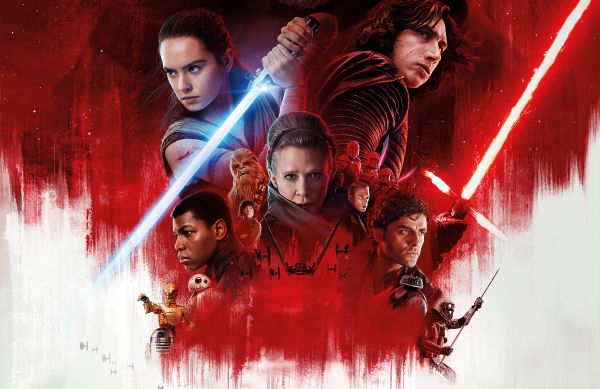 Stjerne krigen,Star Wars The Last Jedi,lyssverd,Rey fra Star Wars,film plakat