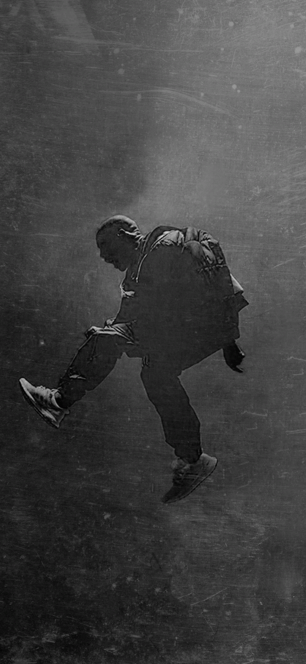 running,Kanye West,monochrome,low saturation,album covers