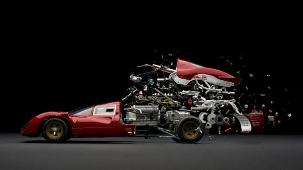 abstract,car,vehicle,sports car,Ferrari,mechanics